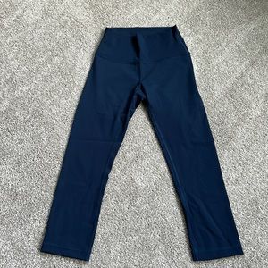 Lululemon Navy Leggings, 21 in” inseam, High Rise, Size 4